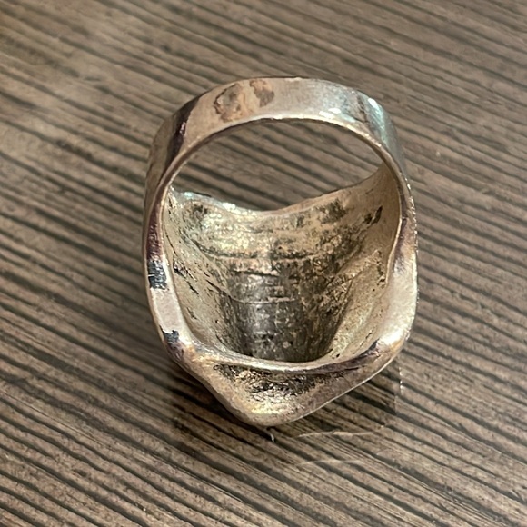 Men’s Skull Ring Silver-tone Approx Size 10 - Picture 5 of 15